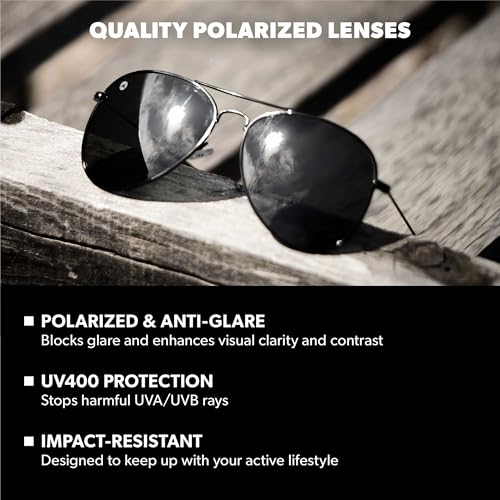 Image of Knockaround Mile Highs Polarized Aviator Sunglasses for Men & Women - UV400 Protection