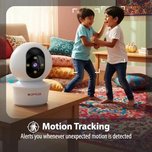 CP PLUS 3MP Smart Wi-Fi CCTV Camera for Home with 360° Pan & Tilt | View & Talk | Smart Detection Suite | Night Vision 30 Mtr | Cloud Recording | CTC Cyber Secure Tech | EZ-P34Q 6 51Y7vs4rWmL