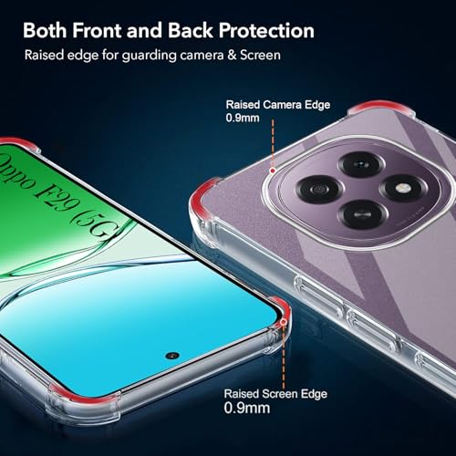 Image of Jkobi Shockproof Crystal-Clear Back Cover for Oppo F29 (Anti Yellow Case | Drop & Camera Protection | Hard Polycarbonate)