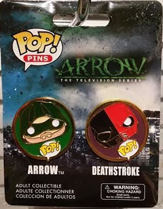 Funko Pop! Pins 2-pack Arrow and Deathstroke -  Funco, 770504422102