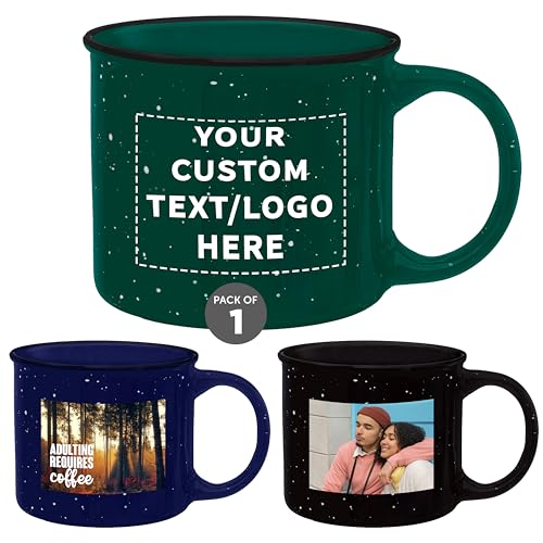 Taza Cerámica Personalizada Campfire 13 oz Verde