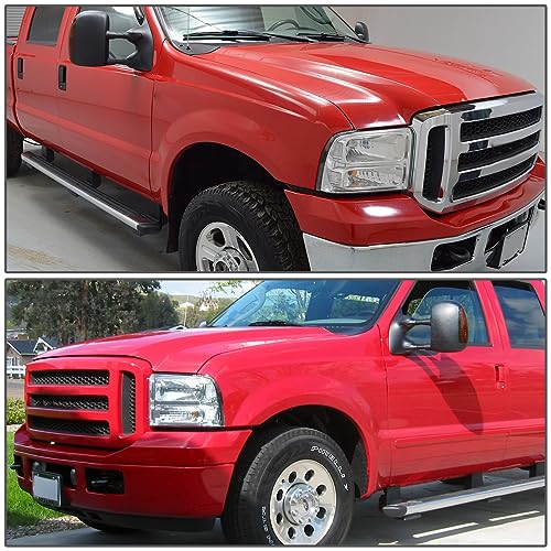 Image of DNA MOTORING Headlamps Headlight Assembly Compatible With 05-07 Ford F250-350 F450 F550SD, Chrome /Clear, HL-OH-FSD05-CH-CL1