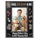 SICOHOME First Fathers Day Gift for New Dad - 4'x 6' First Fathers Day Picture Frame from Daughter Son Baby Wife Dad to be Gifts for 1st Time Daddy Dog Cat Dad Gifts New Born Nursery Decor