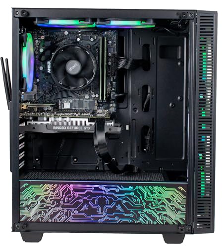 XUM Titan Prebuilt Gaming PC: AMD Ryzen 5 5500, Nvidia Geforce RTX 3050 6GB, 16GB DDR4 RAM, 500GB NVMe SSD, 1TB HDD, 500W PSU 80+ Bronze, aRGB, WiFi 5, Windows 11 Home, Entry Level, Black Case - Image 3