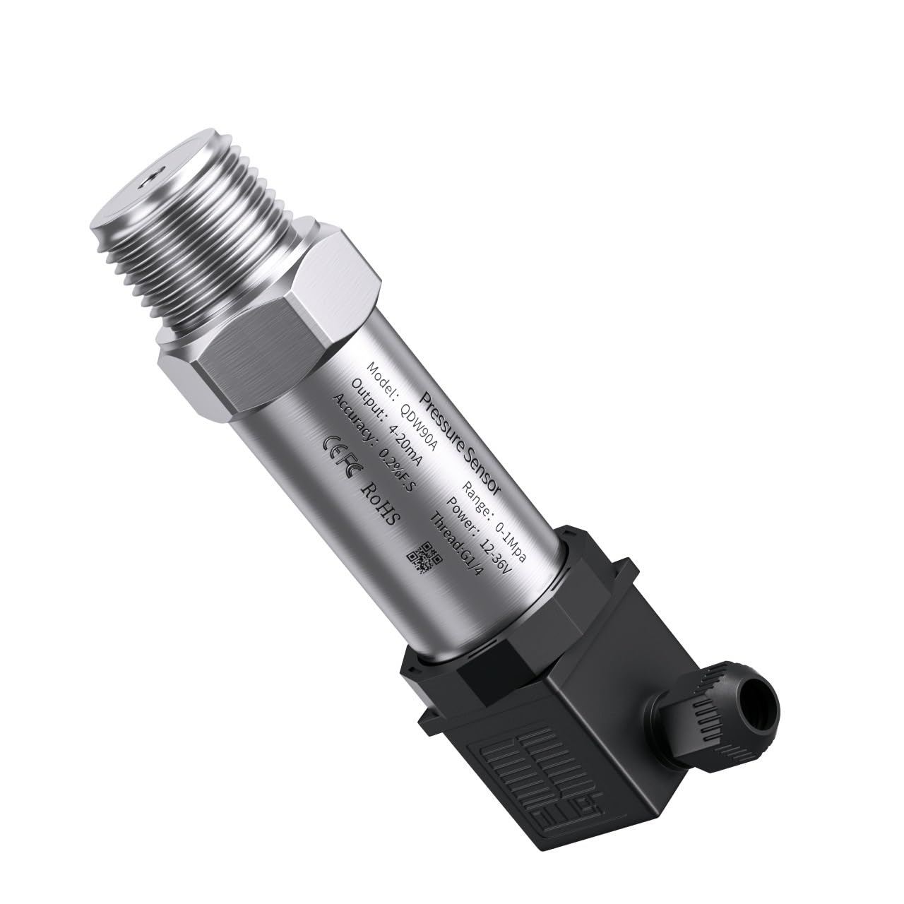 Sensor transmisor de presión de 0-10 V for agua, gas, aceite y líquidos. Manómetro de 150 psi (10 bar, 1 bar, 50 mbar, 20 MPa). 1 unidad.(0-0.16Mpa)