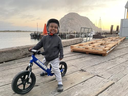 Image of Strider 12 Sport Bike, Blue - No Pedal Balance Bicycle for Kids 1 to 4 Years - Includes Safety Pad, Padded Seat,Mini Grips, Flat-Free Tires -Easy Assembly, Tool-Free Adjustments