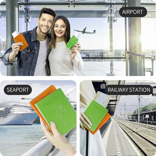Image of Vaccination Passport Holder, Yellow&Green, 2pack