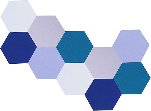 Afumazi 10 azulejos hexagonales de fieltro para pared, tablero de corcho (grande), tablero de notas de fieltro adhesivo para fotos, fotos y oficina