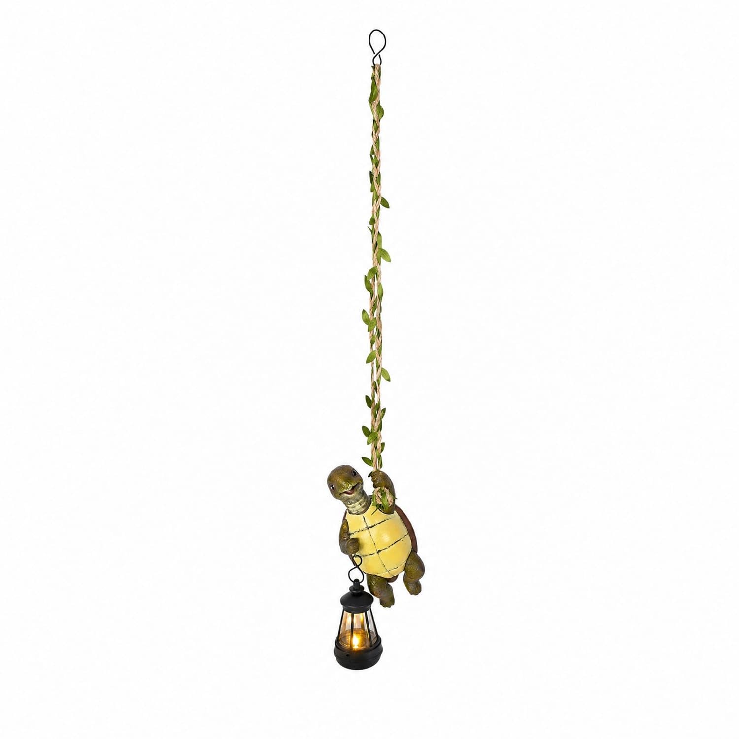 Dusk-to-Dawn Solar Garden Light with Resin Animal Weather-Resistant Decorative Hanging Solar Lantern Outdoor Hanging Pendant Lamp Wireless for Yard, Patio, Turtle-image-32