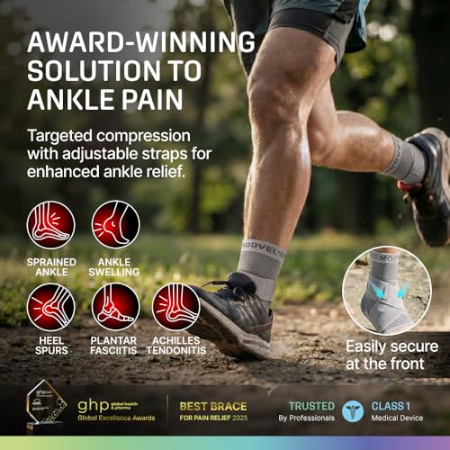 Image of Modvel Foot & Ankle Brace Socks with Adjustable Support Strap - Compression Sleeve for Sprained Ankle, Plantar Fasciitis Relief Tendonitis & Arthritis, Stabilizing Foot & Ankle Support for Women & Men