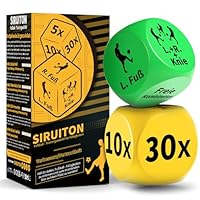 Fußball-Trainingswürfel (2 Stück) - Spaß & tragbare Fußball-Fähigkeiten Trainer Geschenke für Jungen und Mädchen, Jugendliche & Erwachsene, Fußballtraining, großes Geschenk für Fußball-Liebhaber