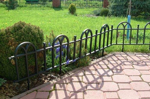 Dekorative Zäune - 3m Gartenzaun Set mit Beetumrandung - Kunststoff Zaun für Garten und Rabatten - 30cm hoch