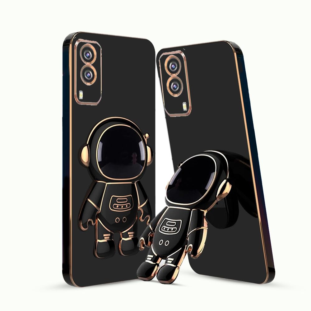 KARWAN®️ 3D Astronaut with Folding Stand Back Cover Case Compatible for Vivo V21E 5G | Slim electroplated case | Stand case | Soft TPU | Space Astro Theme | Camera Protection-Black (B0CQYDQ8N5) Amazon Price History, Amazon Price Tracker