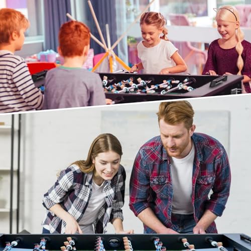 L.A. Sports Premium Kicker Table 5“ Kickertisch Stabiler Tischfußball schwarz verchromte Spielstangen – Bild 7