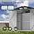 GVDV 12x10 FT Outdoor Metal Storage Shed, Durable Garden Shed with Reinforced Sidewall Girts & Updated Frame Structure, All-Weather Shelter for Backyard, Patio, Tool, Bike Storage