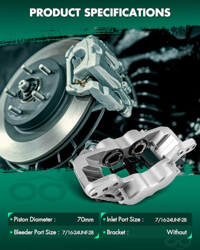 Image of SCITOO 188100 Front & Rear Left Disc Brake Caliper Fit For International Harvester For 4100 2009-2011,For International For 4300 2009-2013,For International Harvester For 4400 2009-2011, 4 Pistons