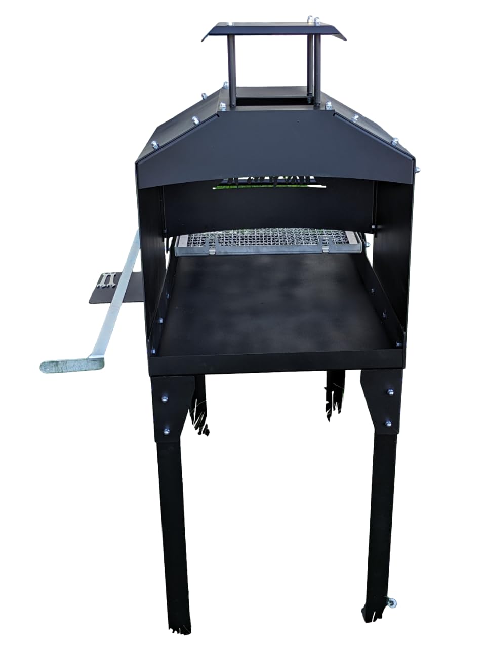Barbecue a legna o carbonella con griglia ribaltabile