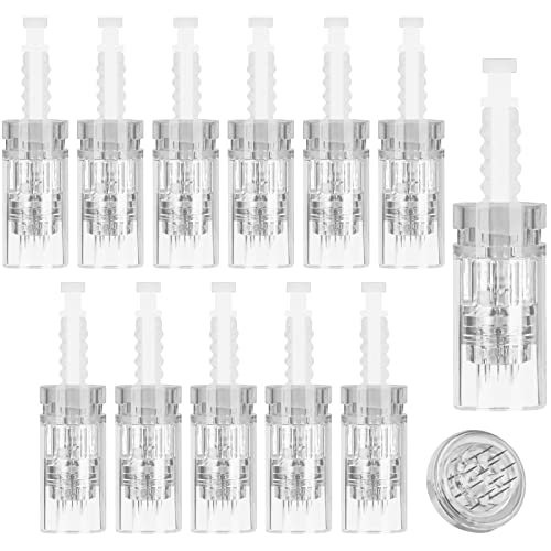 LOPHE 12 Pin Ersatz Nadeln Patrone,12 Stück Universalmodell Ersatznadeln Mikronadel Derma Pen, Microneedling Pen Nadelpatronen für Auto Micro Nadelroller Einstellbar Needling Pen (Bajonett)