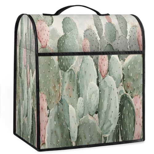 Coffee Maker Cover Cactus Kitchen Appliance Covers Small Appliance Covers Blender Cover Juicer Cover Dust Covers for Kitchen Appliances with Top Handle and Pockets,Washable,C444