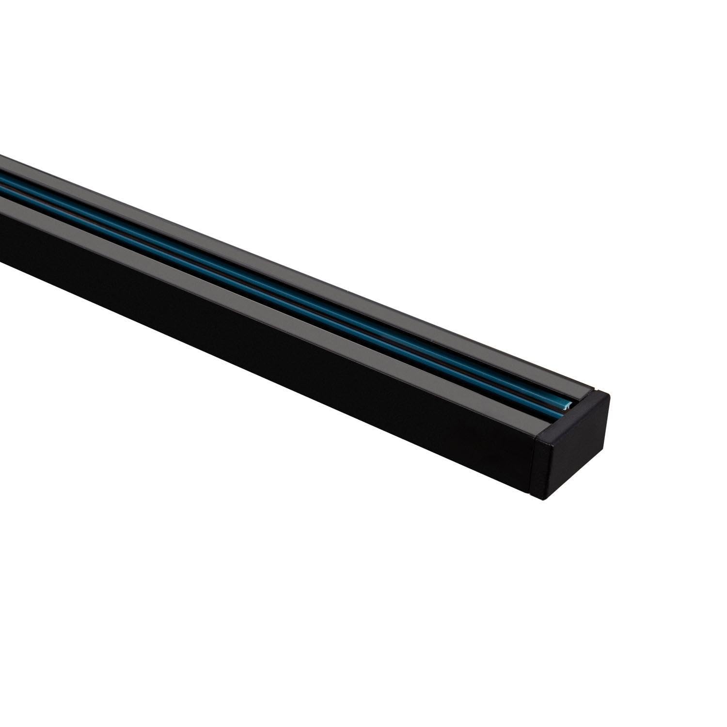 LEDKIA LIGHTING Carril Monofásico Aluminio para Focos LED 2 Metros Negro