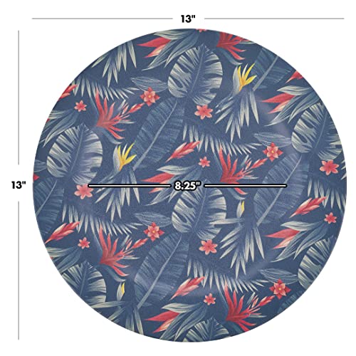 Platos Cargadores Acrílicos con Diseño de Hojas Tropicales, Set de 4 miniatura 7