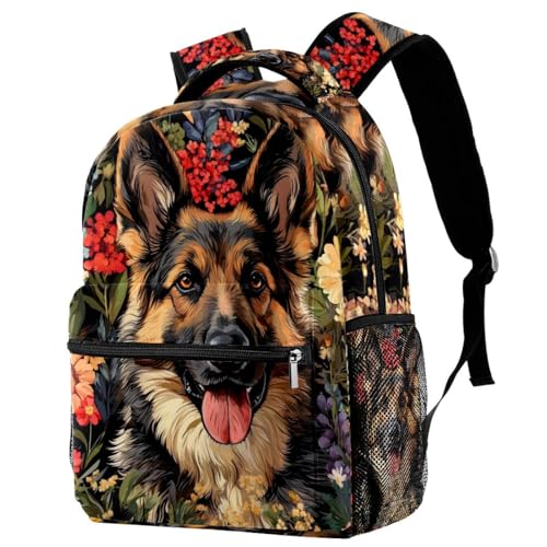 Sac à dos voyage enfant berger allemand multicolore Campus avec filet porte-bouteille