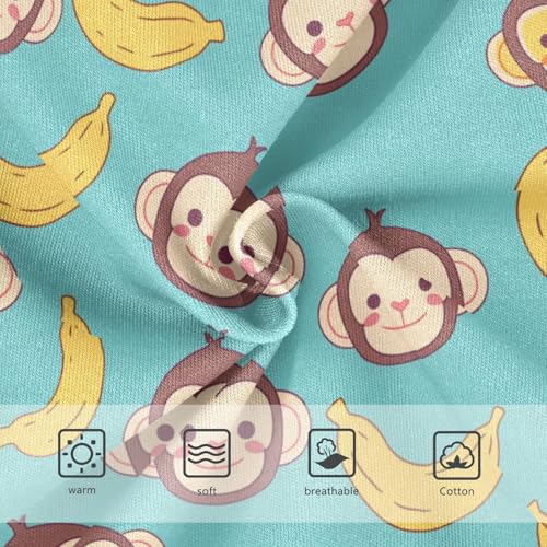 Wusikd Monkey Banana Girls' Underwear Cotton Cute Girls Briefs Soft Toddler Underwear 2T3