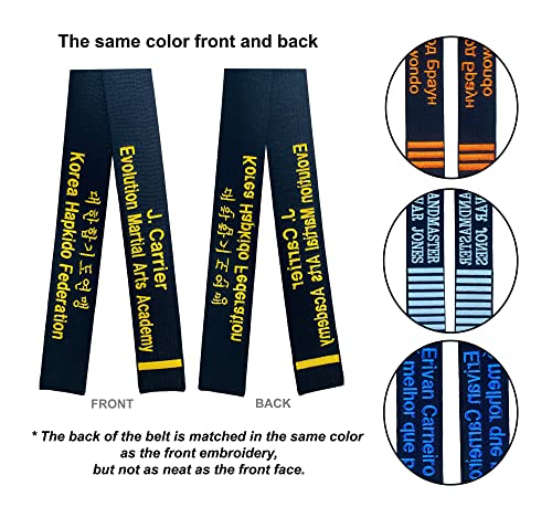 Bonmaster Customized Embroidery Black Belt - Karate Black Belt, Martial Arts thumb #3