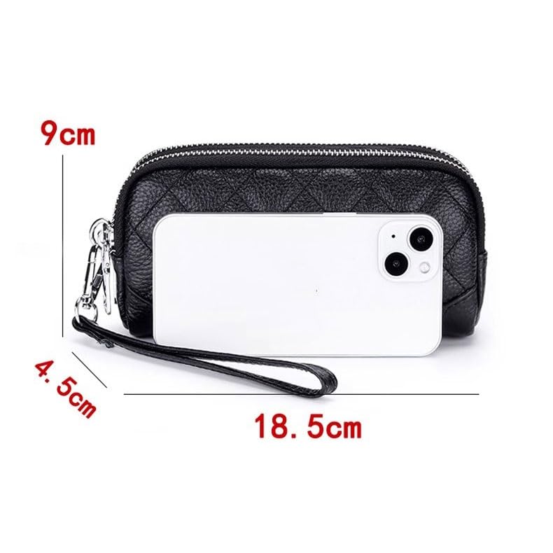 Women Genuine Leather Wallet Blocking Credit Card Holder Long Female Phone Clutches2