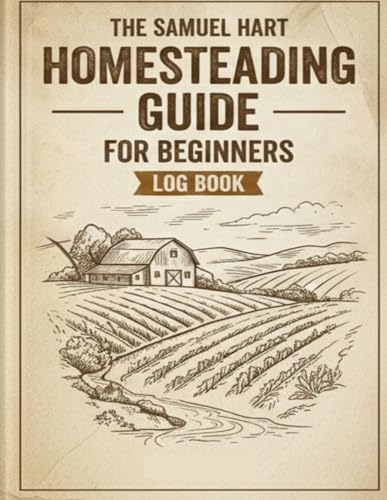 The Samuel Hart Homesteading Guide for Beginners Log Book: The Essential All-in-One Journal for Sustainable Living: Raising Backyard Chickens, Vegetable Gardening, and Food Preservation Trackers.