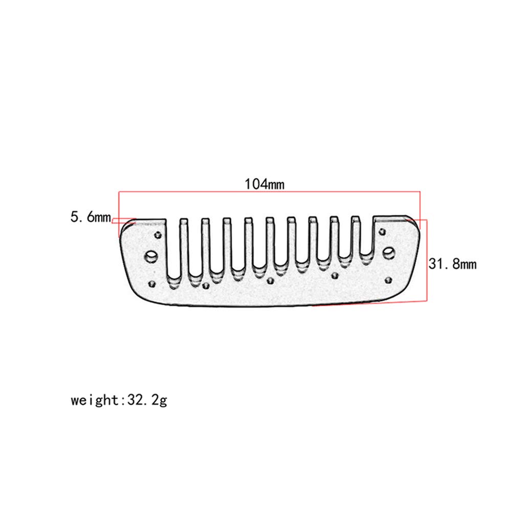 Peigne Harmonica Alliage Aluminium - Pour Golden Melody, Argenté