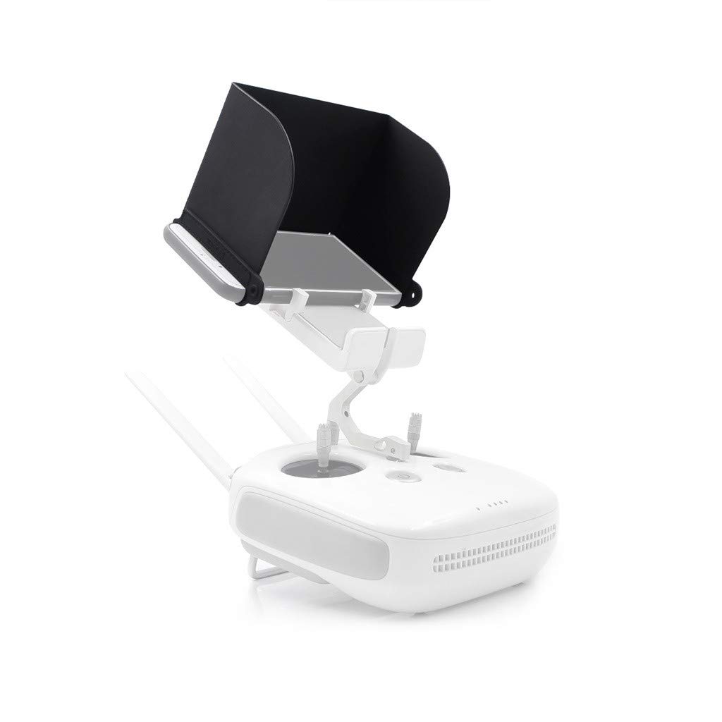 CUEYU Sun Hood Für DJI Mavic Air 2 Fernbedienung – Monitorhaube Aus Wildleder-PU, Gegen Lichtreflexe, Für Bildschirme 121–128 Mm