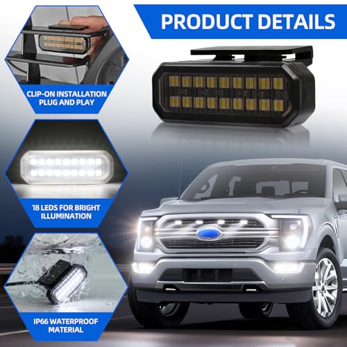 Luz LED para parrilla frontal universal DREAMOTOR 4 unidades miniatura 3