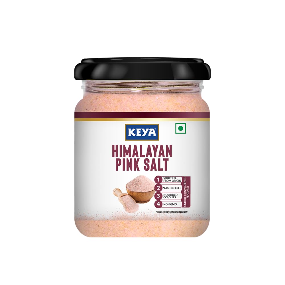 Keya Himalayan Pink Salt Glass Jar 200g | Mineral rich Salt for Healthy Cooking | Sendha Namak for Healthy Life | Mineral Rich Salt | Low Sodium | Packed with 84 Minerals (B0CVGJM6CR) Amazon Price History, Amazon Price Tracker