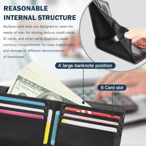 Custom mens wallet For Image,Logo Design Your Own Name Picture Perfect Gifts For Dad personalized wallets3