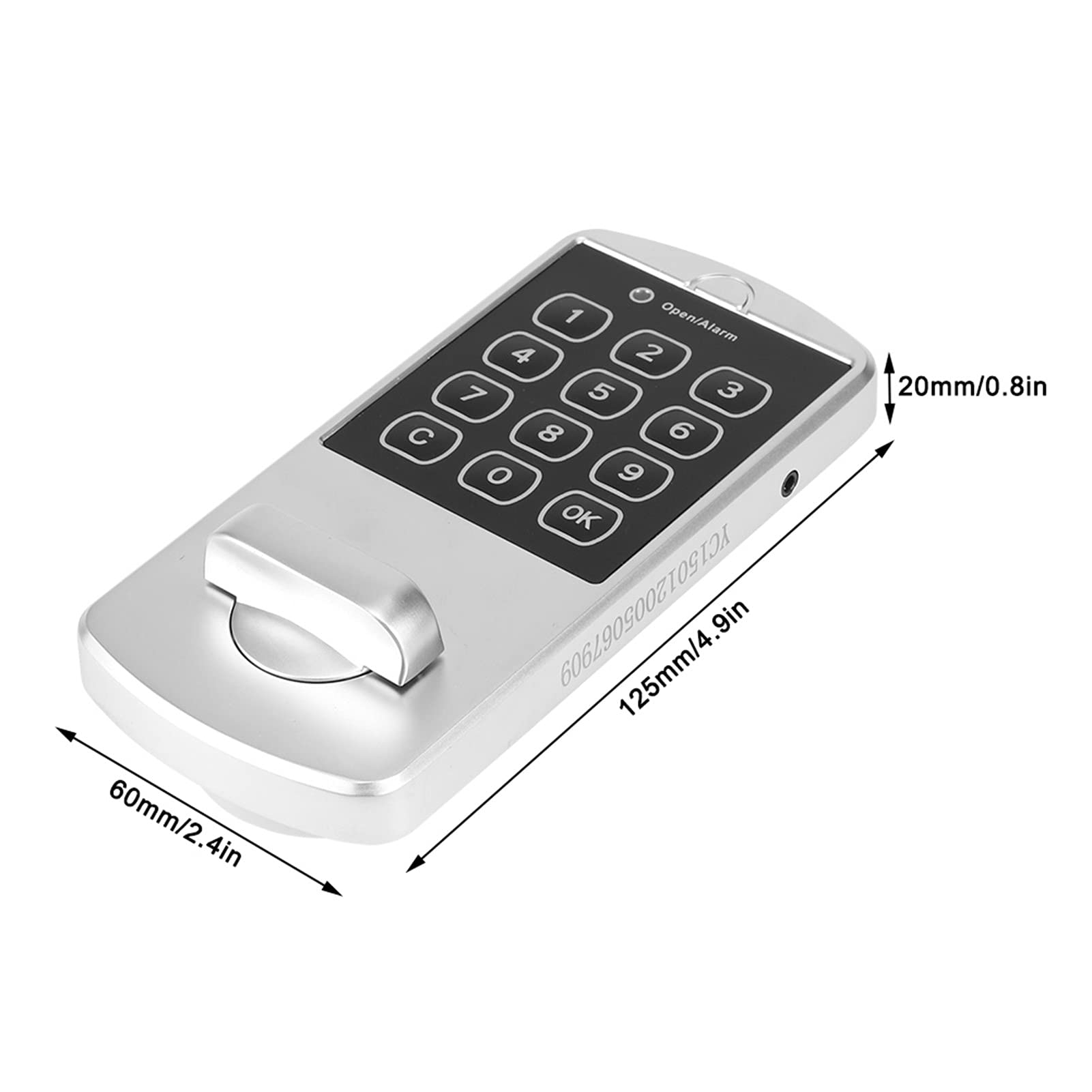 Cerradura Electrónica con Contraseña sin Llave para Puerta de Gabinete, Cerradura de Seguridad Fuerte, Fácil Acceso para el Hogar y la Oficina, Aleación de Zinc de 1 a 15 Dígitos (Estilo