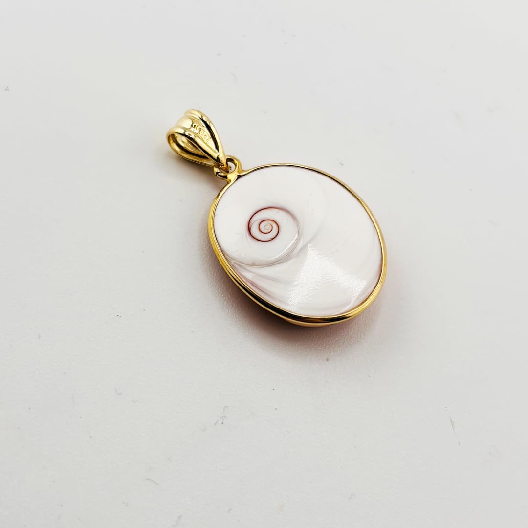 Ciondolo occhio di Santa Lucia montatura argento 925 dorato pendente amuleto portafortuna gioiello artigianale unisex uomo donna