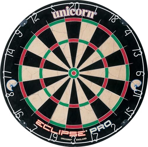 Unicorn Eclipse Pro Championship Edition Bristle Dartboard - PDC Endorsed, Ultra-Slim 30% Thinner Wire - Staple-Free Bullseye - Premium Self-Healing Sisal - High-Visibility Rotatable Number Ring