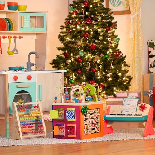 image for B. toys – Wooden Toy Piano for Toddlers, Kids – Color – Coded Ke