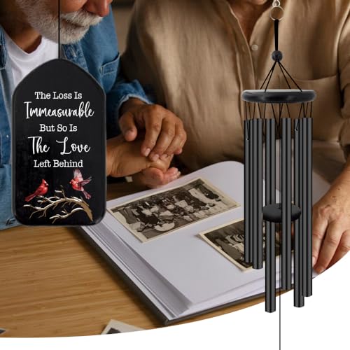 Image of ASTARIN Personalized Wind Chimes for Outside Deep Tone,Customized Windchime Outdoors, Chimes for Outdoors,Sympathy Wind Chimes Memorial for Mom Dad,All Metal Wind Chime