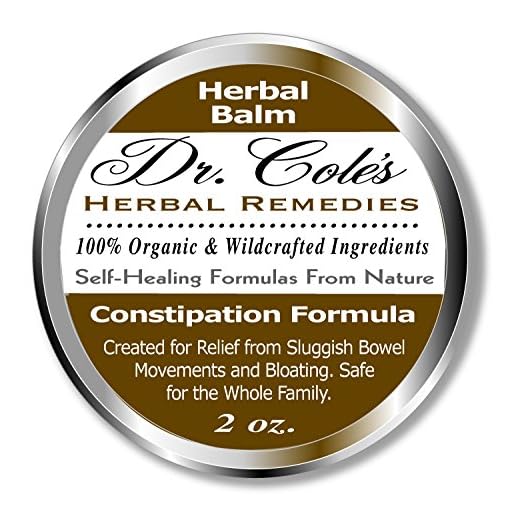 Dr. Cole's Organic Herbal Constipation Relief Formula. Natural, Non-Toxic Ease from Sluggish Bowel Movements & Bloating. Safe, External Ointment for Infants, Toddlers, Kids, Adults, The Elderly & Pets