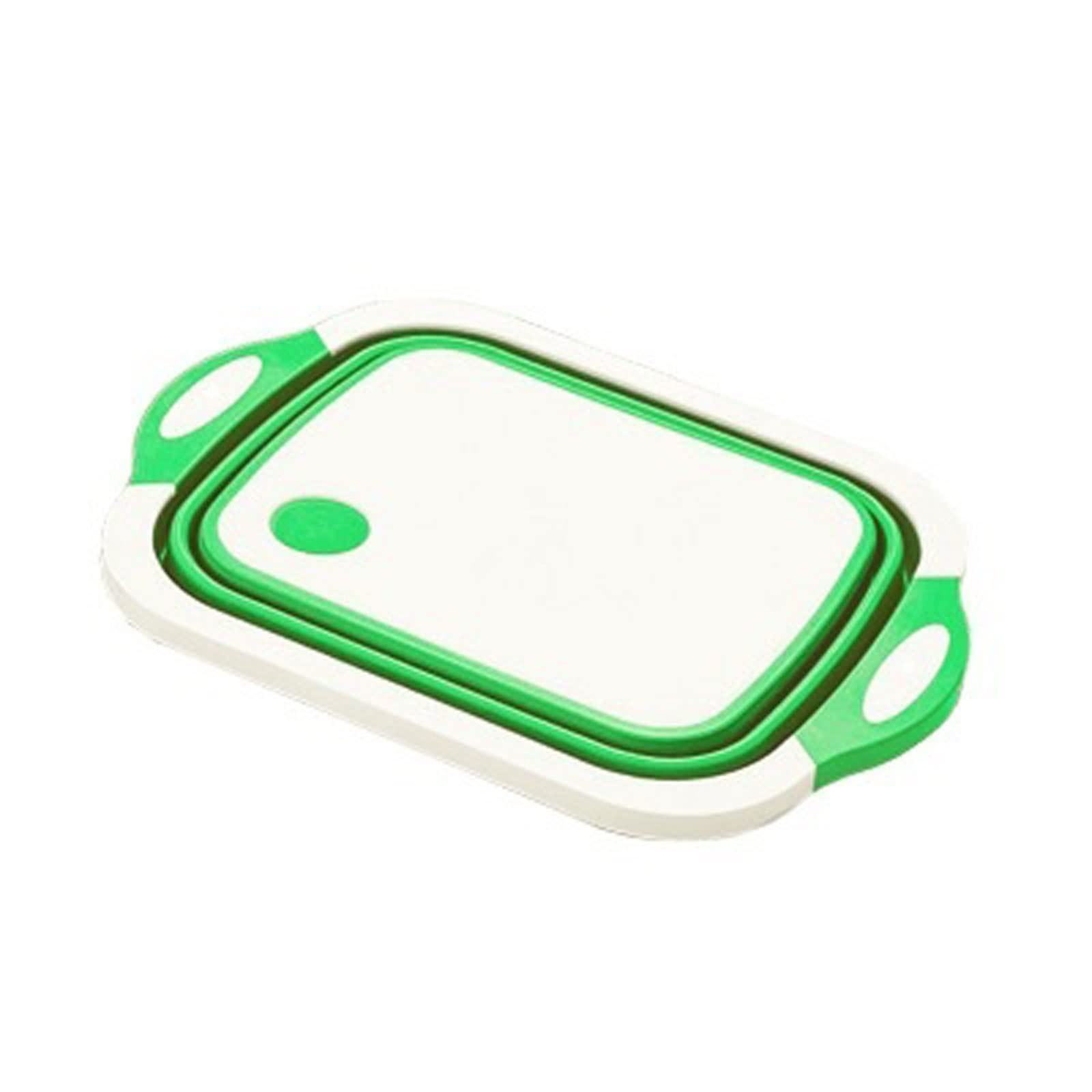 JINGYAN Collapsible washing up Bowls Household Folding Wash Basin Portable Sink Foot Bucket Washbasin Plastic Foldable Travel Outdoor Camp Basins(Green)