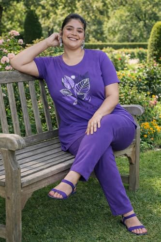 Image of In Love Women's Plus Size Longline T-Shirt with Side Pocket, 3 /4 Sleeve, Crew Neck
