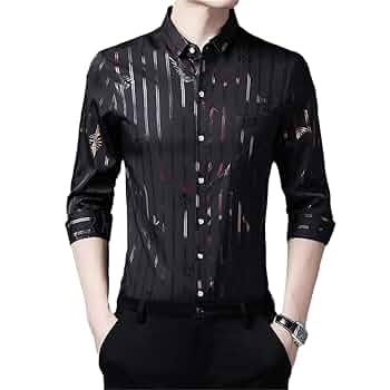 シャツ Luxury Street Wear NP Stripe Shirts pocket 23SS unisexual Amazon.com: Designer Striped Mens Shirts Clothing Korean