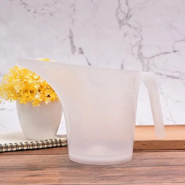Image of Smello's Pouring Jug, Measuring Jug, Long Spout Funnel Pitcher Multi Purpose, Cake, Soap Making Jug (max 900ml 1000ml Capacity) Microwave Safe (Plastic) (JUG 102)