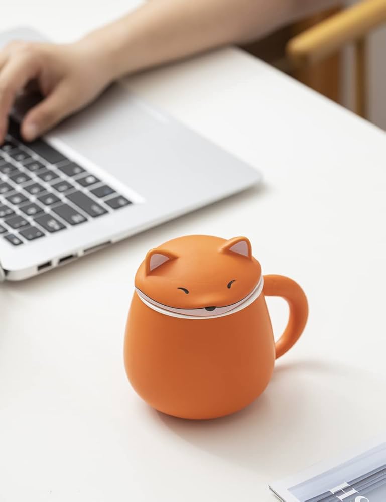 Amazon.com: TANG PIN Orange Fox Infusion Mug, 13.5 OZ, Ceramic Amazon.com: TANG PIN Orange Fox Infusion Mug, 13.5 OZ, Ceramic