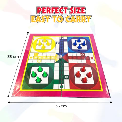 Image of Mommers Ludo with Ladders and Snakes for Kids Friends and Family (Strategy Toy for Kid Girls, Boys) Learning Fun