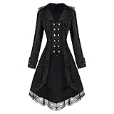 Manteau Médiéval Femme Long Gothique Queue De Pie Vintage Veste Steampunk...