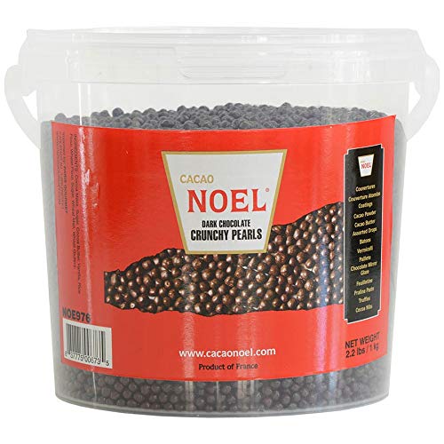 Dark Chocolate Crunchy Pearls - 1 pail - 2.2 lbs