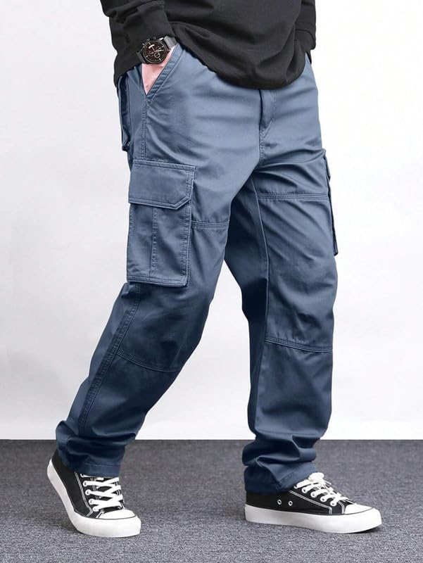 Image of DEELMO Men's Stylish Multi-Pocket Cargo Pants || Casual Fit Pants Trousers || Stylish Trousers for Men || Men's Cargo (MD501 01 08)